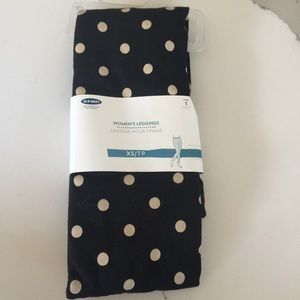 Women’s XS Leggings. Black Dots